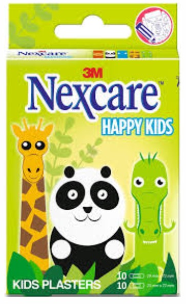 Nexcare Happy Kids Animaux Jungle 20 Pansements Enfants